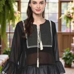 Women Georgette Peplum Top