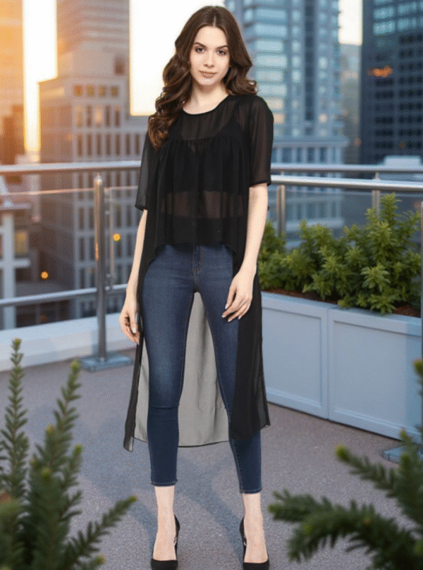 Georgette High-Low Top