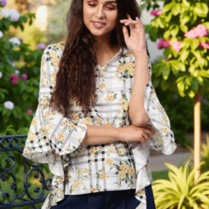 Women Floral Print Crepe Top